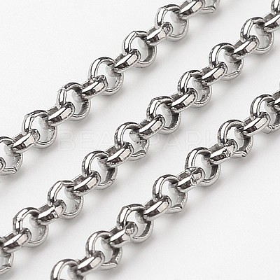 Tarnish Resistant 304 Stainless Steel Rolo Chains CHS-L015-51-1