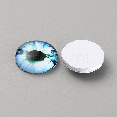 Glass Cabochons LS-GLAA-WH0033-75E-10-1