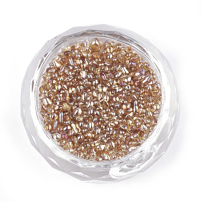 Plated Glass Seed Beads SEED-S016-01-1