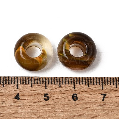 Watermelon Stone Glass European Large Hole Beads G-Q442-04-1
