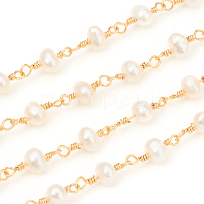 3.28 Feet Brass Handmade Beaded Chain X-CHC-I031-05A-1