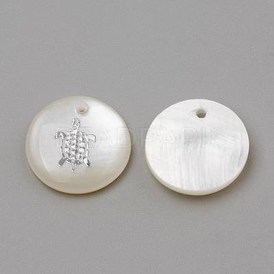 Freshwater Shell Pendants SHEL-Q010-005P-1