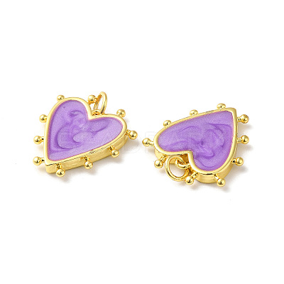 Rack Plating Brass Enamel Pendants KK-D074-03G-05-1