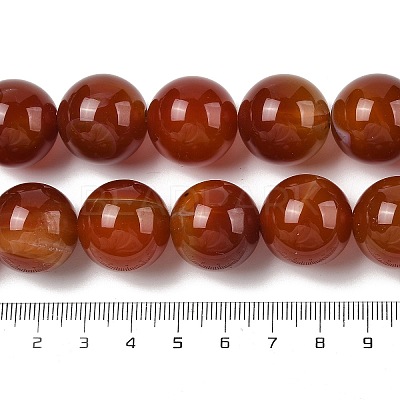 Natural Red Agate(Dyed & Heated) Beads Strands G-H087-A01-20MM-1