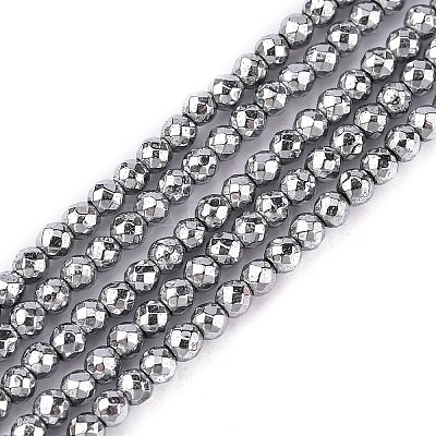 Non-Magnetic Synthetic Hematite Beads Strands G-G093-3mm-1