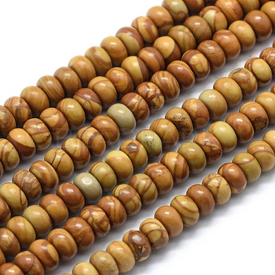Natural Wood Lace Stone Wooden Jasper Beads Strands G-E507-04A-6mm-1