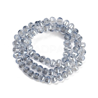 Electroplate Transparent Glass Beads Strands EGLA-B011-08A-PL04-1