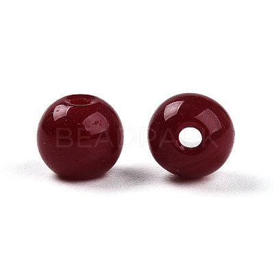 Opaque Solid Color Glass Beads GLAA-N007-6mm-A04-1