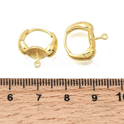 Brass Huggie Hoop Earring Findings KK-C258-06A-G-1