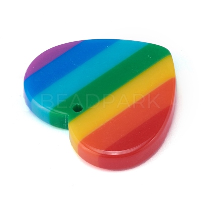 Plastic Stripe Pendants KY-H003-01-1