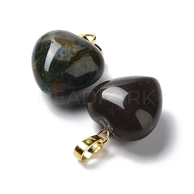 Natural Moss Agate Pendants G-I311-A08-G-1