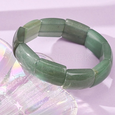 Rectangle Natural Green Aventurine Beaded Stretch Bracelets for Women Men GG-CBA9ACE-C08-1