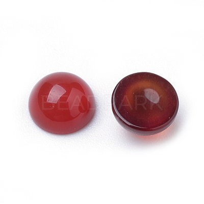 Natural Carnelian Cabochons G-R416-6mm-56-1