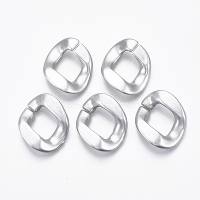 Spray Painted CCB Plastic Linking Rings CCB-R104-01A-03-1