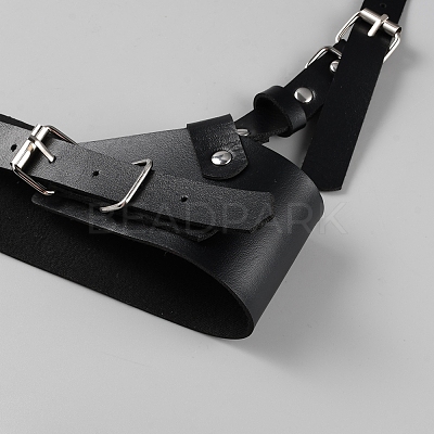 Punk Rock Style PVC Leather Belt AJEW-WH0541-41-1