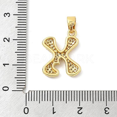 Brass Micro Pave Cubic Zirconia Pendants ZIRC-C012-01G-24-1