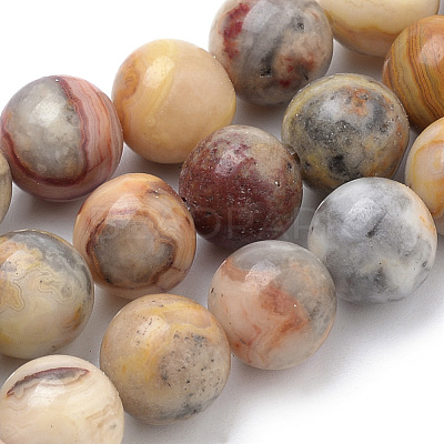 Natural Crazy Lace Agate Beads Strands G-S259-38-6mm-1
