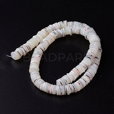 Natural Trochid Shell/Trochus Shell Beads Strands SHEL-P015-11-1