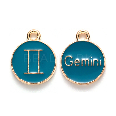 Alloy Enamel Pendants X-ENAM-S124-01B-05I-1