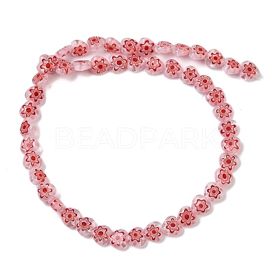 Handmade Millefiori Lampwork Beads Strands LAMP-G166-15K-1