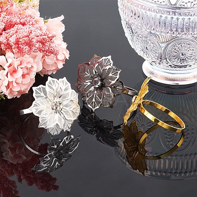 12 Pcs 6 Colors Alloy Napkin Rings AJEW-GF0002-70-1