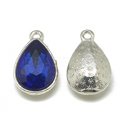 Alloy Glass Pendants PALLOY-T028-10x14mm-11-1