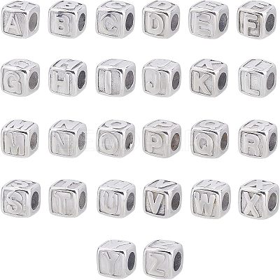 26Pcs 26 Styles 316 Surgical Stainless Steel European Beads STAS-UN0020-78P-1