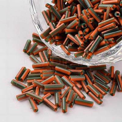 Opaque Colours Seep Glass Bugle Beads LS-SEED-M009-A02-1