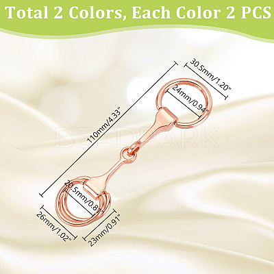 4Pcs 2 Colors Zinc Alloy D-Ring Anchor Shackle Clasps FIND-GA0004-31-1