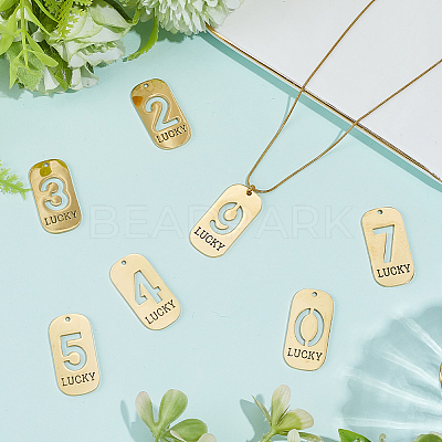 10Pcs 304 Stainless Steel Pendants STAS-SC0021-58G-1