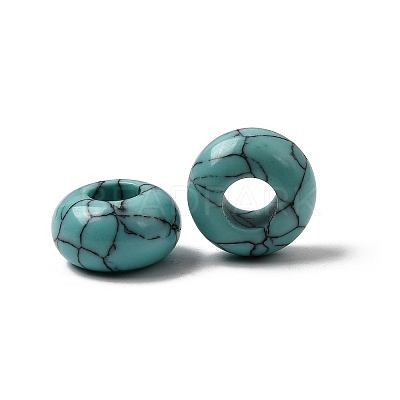 Synthetic Turquoise European Large Hole Beads X-G-Q442-15-1