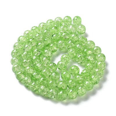 Crackle Glass Beads Strands X-CCG-Q001-10mm-11-1
