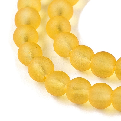 Baking Paint Transparent Glass Bead Strands X-GLAA-S031-4mm-11-1