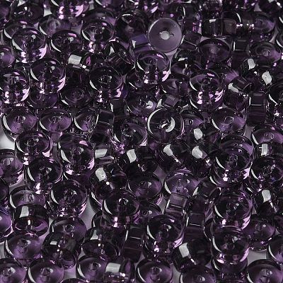 Transparent Colours Glass Seed Beads SEED-E001-T3x6mm-04-1