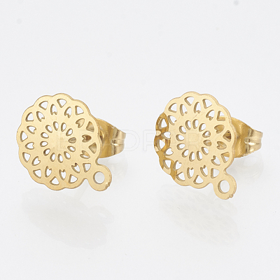 304 Stainless Steel Stud Earring Findings STAS-S079-36A-1