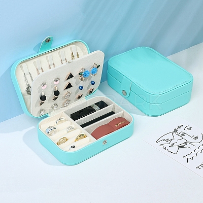 Rectangle PU Leather Jewelry Box PAAG-PW0012-08E-1