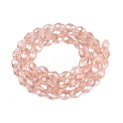 Transparent Electroplate Glass Beads Strands LS-EGLA-N013-T4mm-B29-1