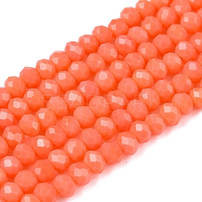 Opaque Solid Color Imitation Jade Glass Beads Strands EGLA-A044-P1mm-D21-1