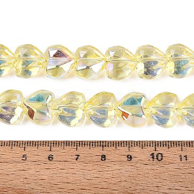 Electroplate Transparent Glass Beads Strands EGLA-N056-01A-11-1
