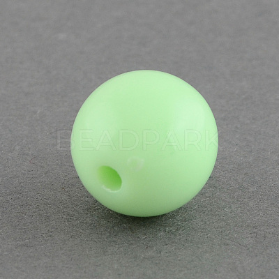 Solid Chunky Bubblegum Acrylic Ball Beads SACR-R835-6mm-02-1