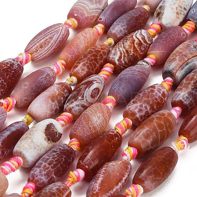 Dyed & Heated Natural Fire Crackle Agate Beads Strands GG-CBAB9C6-A01-02-1