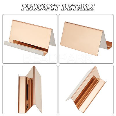 Rectangle 304 Stainless Steel Business Card Holder AJEW-WH0470-88RG-1