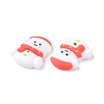 Christmas Theme Opaque Resin Cabochons RESI-F042-01H-1
