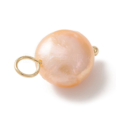 Natural Freshwater Pearl Pendants PALLOY-JF02153-03-1