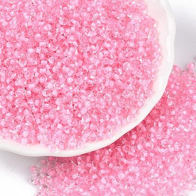 8/0 Inside Colours Transparent Glass Seed Beads SEED-T007-06G-1