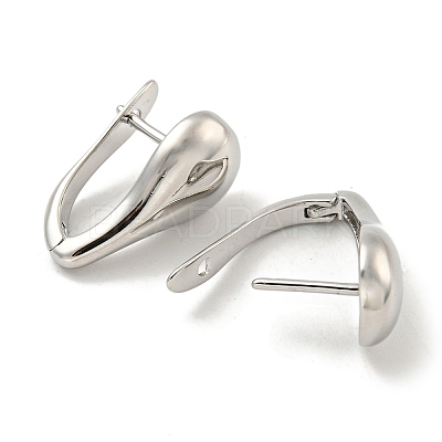 TeardropBrass Hoop Earrings EJEW-L211-011A-P-1