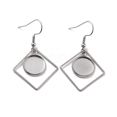 Tarnish Resistant 201 Stainless Steel Earring Hooks STAS-Z036-07P-1