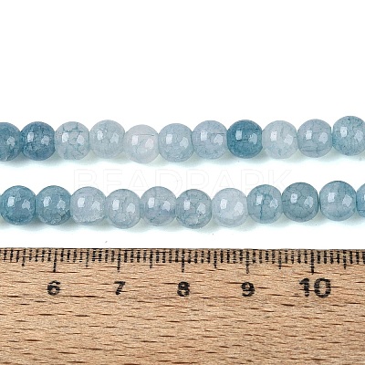 Ombre Effect Dyed Crackle Glass Beads Strands GLAA-Q106-01A-B26-1
