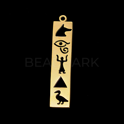 201 Stainless Steel Pendants EVIL-PW0001-07J-G-1