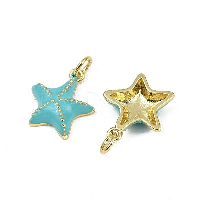 Brass Enamel Pendants KK-I358-001G-B01-1